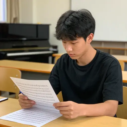 他在音乐学院学习管弦乐作曲。