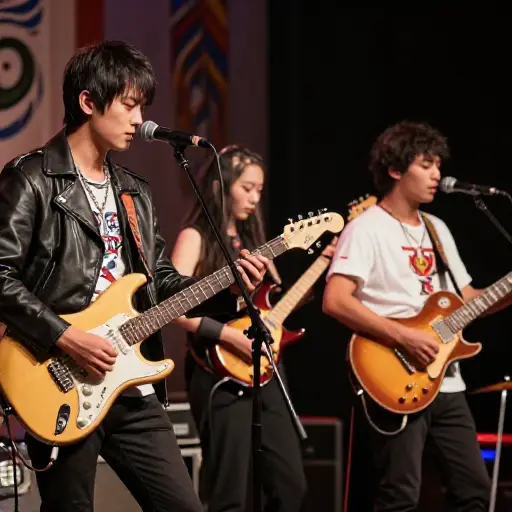 他们本质上是支摇滚乐队，但融入了传统民歌曲调。