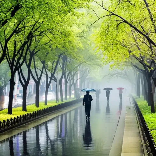 四月经常下雨。