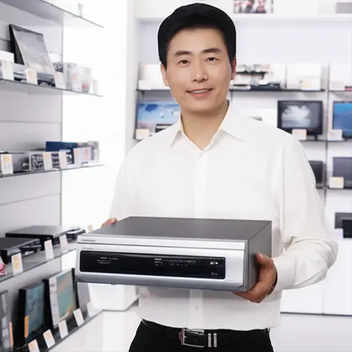 我爸爸买了一台新的DVD播放机。