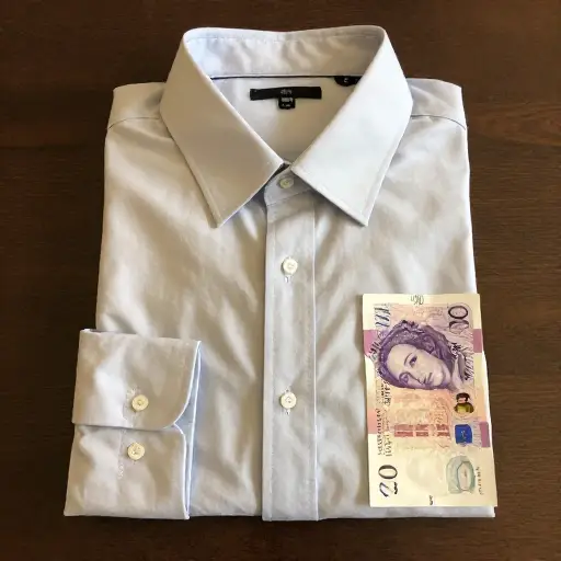 这件衬衫价格不到二十英镑。
