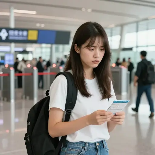 我对她独自旅行感到有点担心。