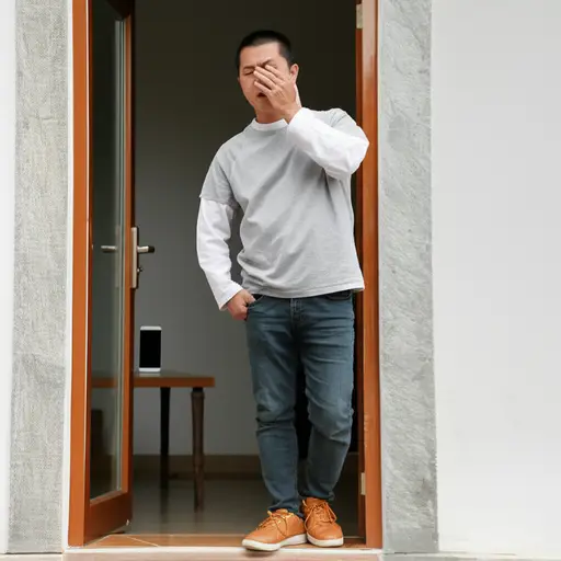 我把手机忘在家里了。