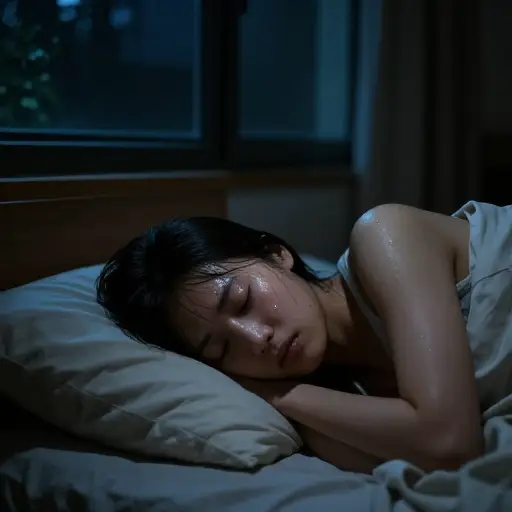因为太热了，我昨晚睡得糟糕极了。