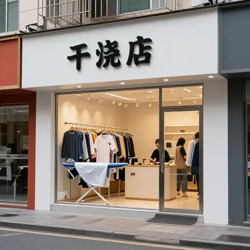 高街上的那家干洗店提供优质服务。