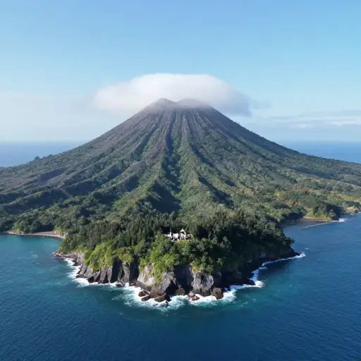 这是一个被奉为圣地的火山岛。