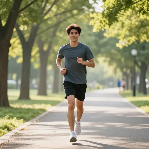 为了保持健康，他每天早晨都去跑步。