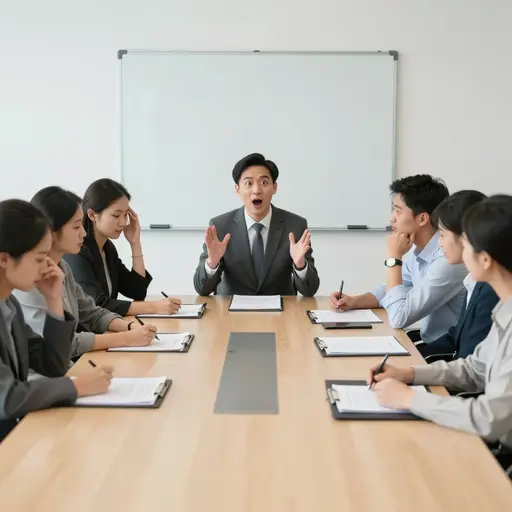 他在会议上公然撒谎，所有人都看出来了。