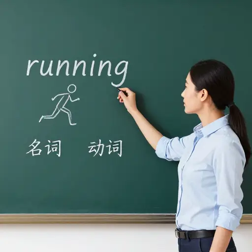 在这个句子中，'running'是一个名词化的形式。