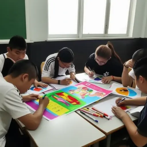 我们正在为学校活动制作一张广告海报。