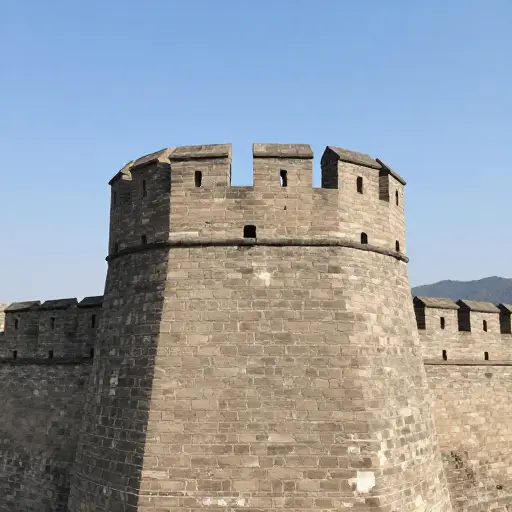 城墙的加固工作是为了抵御外敌入侵。