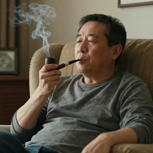 我父亲是一个烟斗吸烟者。