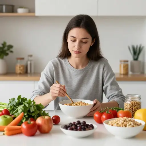 她是一个严格的素食主义者，所以她不吃任何动物产品。