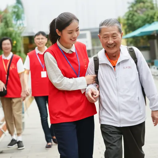 她出色地完成了作为志愿者的所有任务。