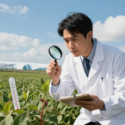 科学家正在研究气候变化的影响。