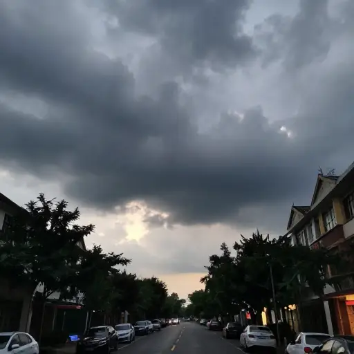 天色很暗——看起来要下雨了。