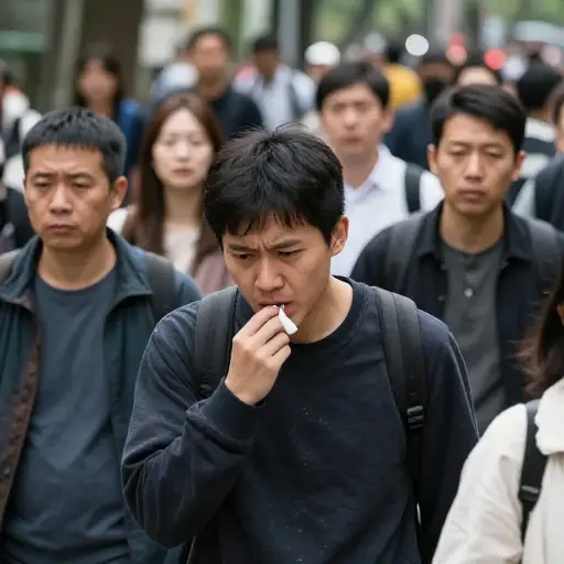 我不喜欢看到人们在公共场合吐痰。