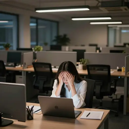上司无休止的批评不断消磨着她在工作中的信心。