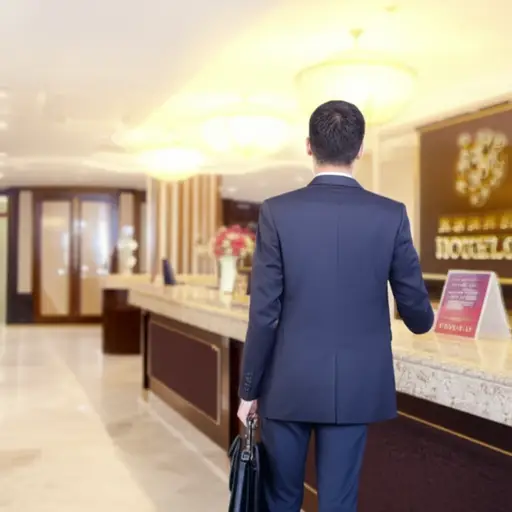 我爸爸出差时通常住在酒店。