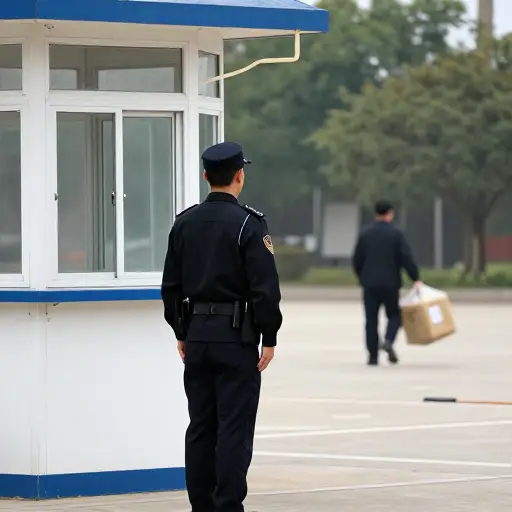 警卫没有注意到谁交付了包裹。