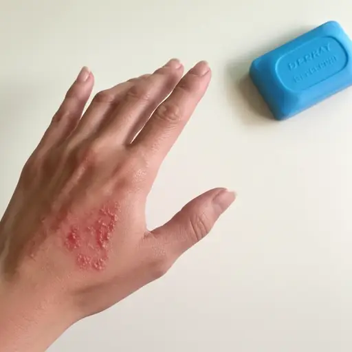 这种肥皂让我手上起了恼人的红疹。