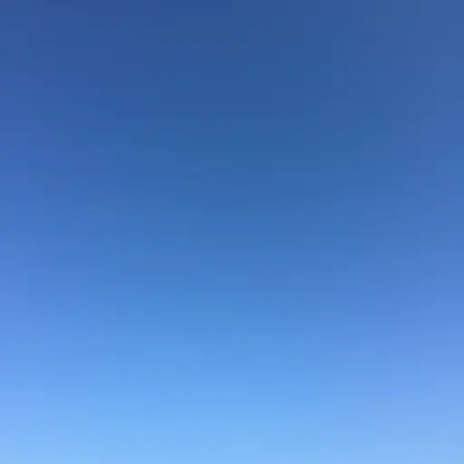 天空是深蓝色的。