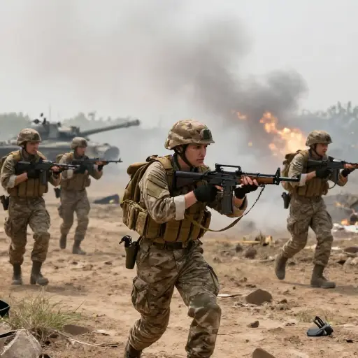 士兵们在战场上表现出的英勇令人敬佩。