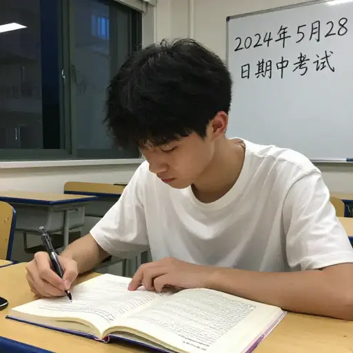 他在考试前做了些预备性的复习。