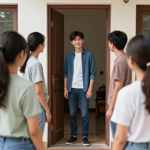 他可以一起来，只要他表现良好。