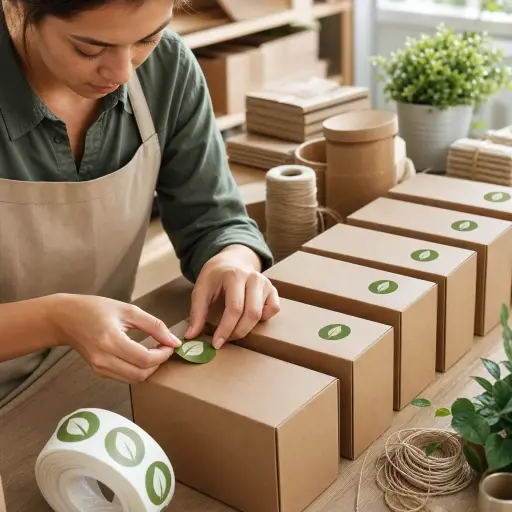 该公司正在为其产品贴上环保认证标签。