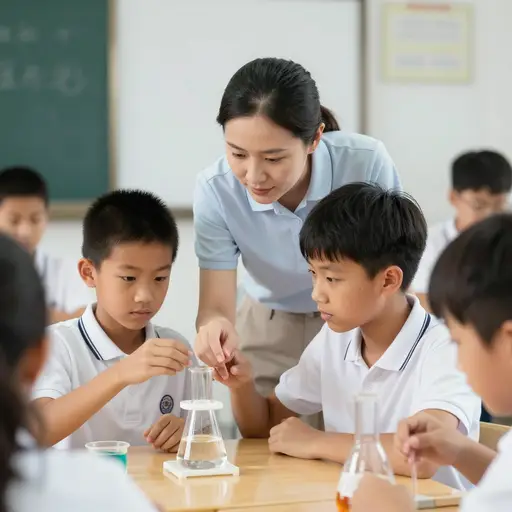 她在我们学校教科学。