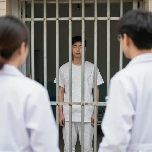 他被送进了刑事精神病院。