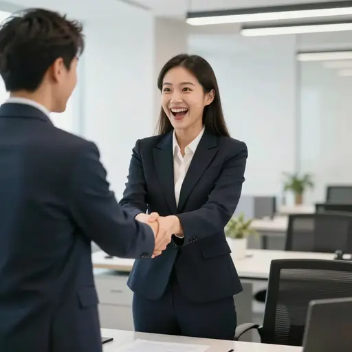 当被提供升职机会时，她毫不犹豫地抓住了它。