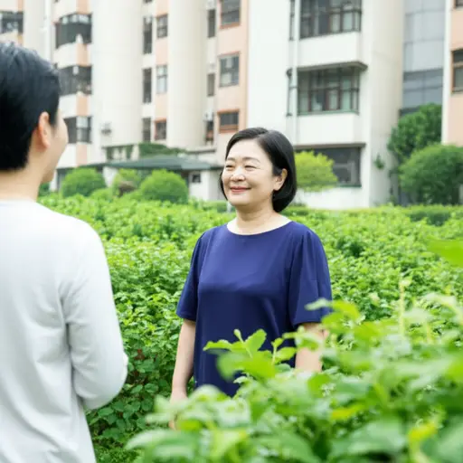 她是这个社区的常住居民，已经在这里住了十年。