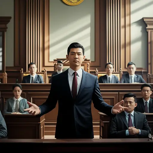 尽管大家都怀疑他，他仍坚持自己是无辜的。