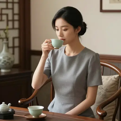 她非常文雅有教养。