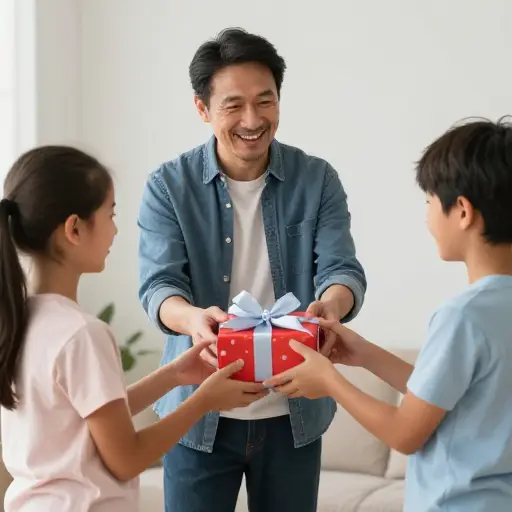 我父亲对待我们都一样。