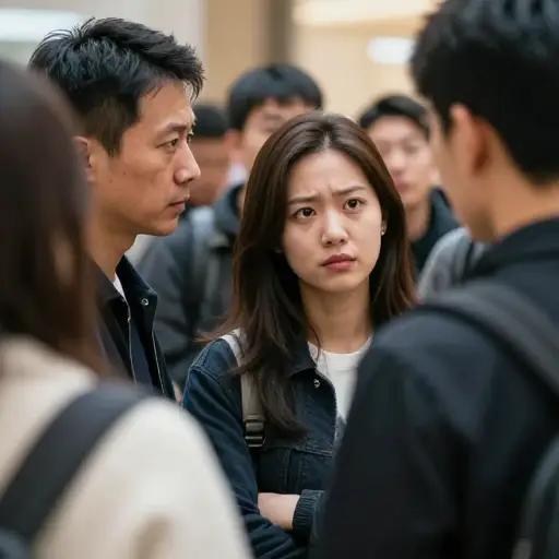 他不想在众人面前让她难堪。