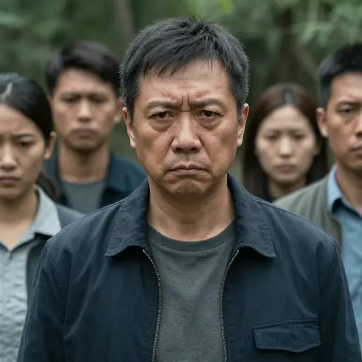 他父亲严肃的表情让每个人都紧张。