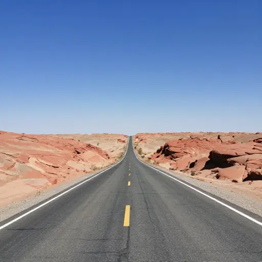 我们沿着亚利桑那州一段偏僻的高速公路行驶。