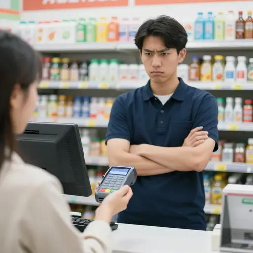 当我拒绝付款时，他变得暴躁起来。