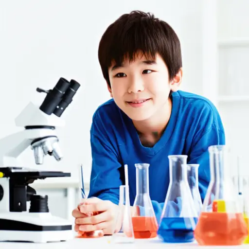 他在科学方面很有天赋。