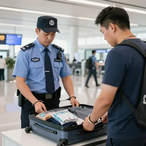 他因试图走私毒品过海关而被逮捕。