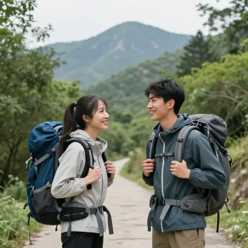 我们发现我们都对徒步旅行有兴趣。