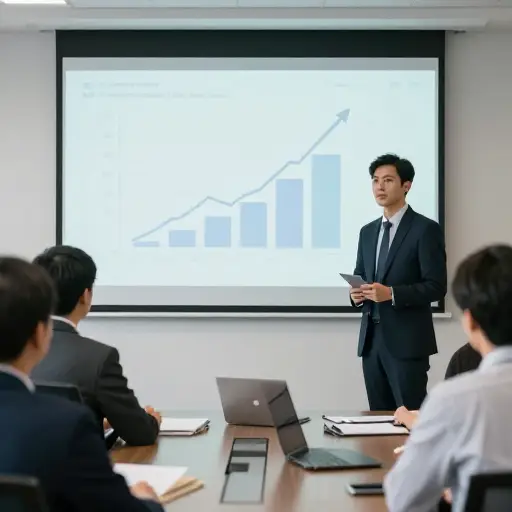 公司报告本季度销售呈上升趋势。