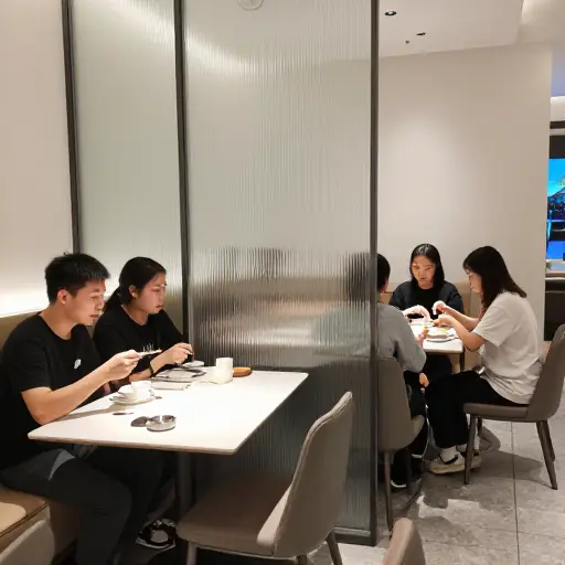 这家餐厅实行了吸烟区和非吸烟区的分隔。