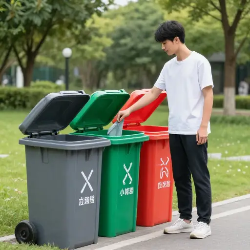 人们应该有意识妥善处理所有垃圾。