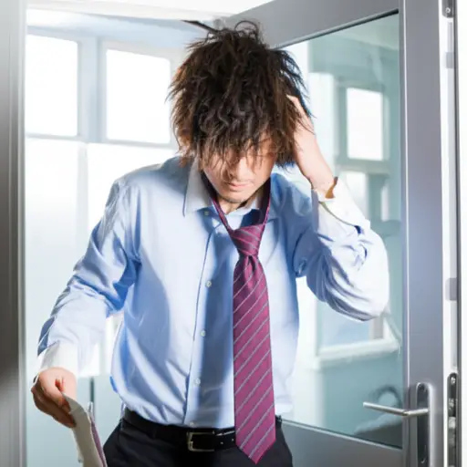 他把面试搞砸了，因为睡过了头。