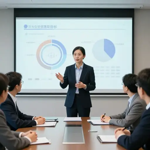 经理概述了新项目的主要目标。