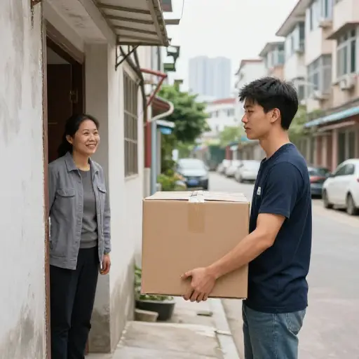 他刚从一个大城市搬来，现在是我的新隔壁邻居。